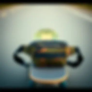 Stylish fanny pack displayed on a skateboard