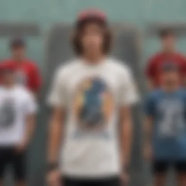 Vintage Graphic Tees in Skate Culture A collection of vintage graphic t-shirts showcasing iconic skate culture designs