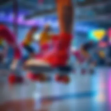 A vibrant skating scene illustrating the cultural significance of roller skating.