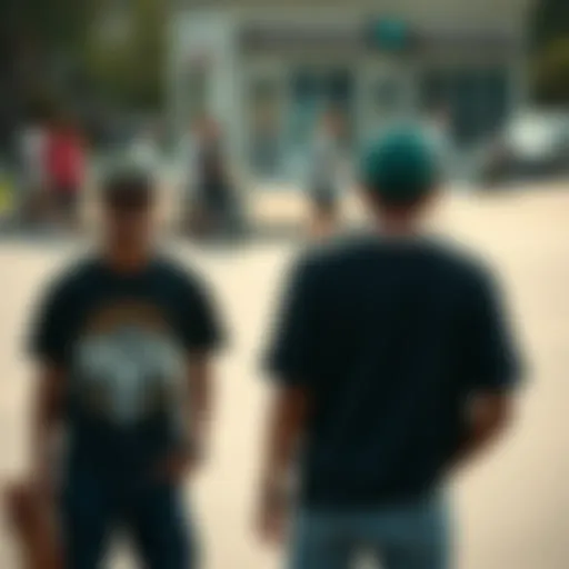 Historical representation of t-shirt evolution in skate culture