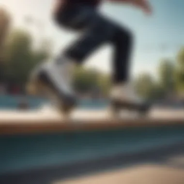 Enhanced Performance: Skating Tricks with Proper Arch Support Skater performing tricks with optimal arch support