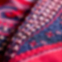 A close-up view of a textured crewneck sweatshirt showcasing intricate fabric details.