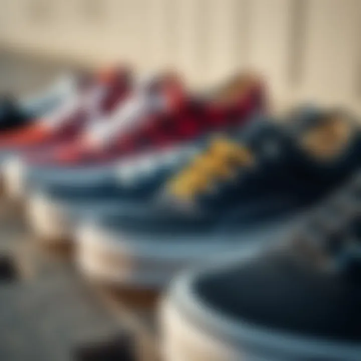 Comparison of different rubber sole designs used in Vans skate shoes