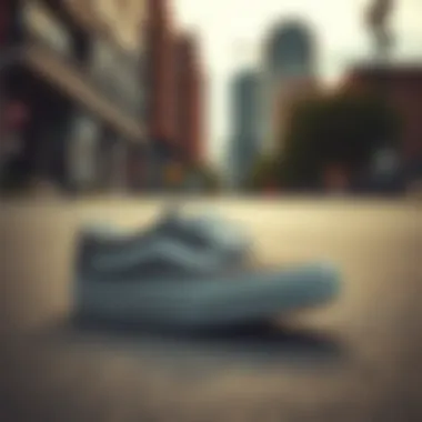 Vans footwear displayed in an urban skate setting