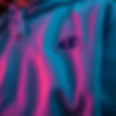 Close-up of champion wear apparel, highlighting material and design details.