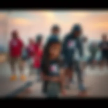Diverse Skating Community in Champion Wear A diverse group of skaters in champion wear, symbolizing community and belonging.