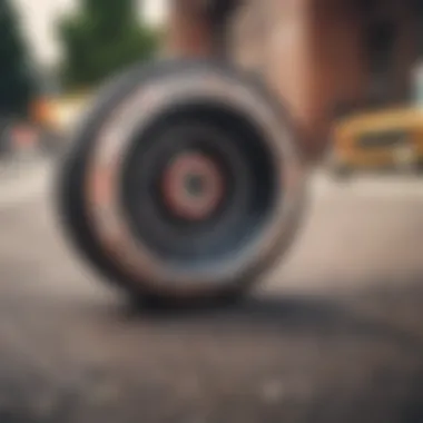 The Gear that Drives the Skateboarding Experience Close-up of skateboard wheels on a ramp