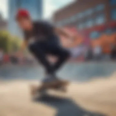 Dynamic Atmosphere of a Chicago Skate Park Urban skate park filled with vibrant graffiti and skaters