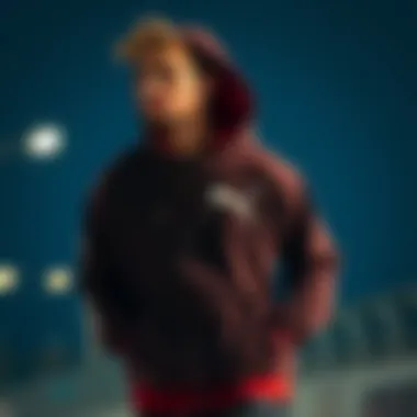 Model showcasing a versatile hoodie in an active environment