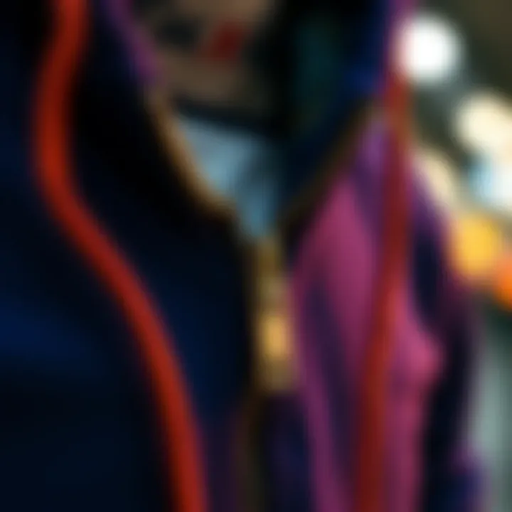 Close-up of zipper detail highlighting quality craftsmanship