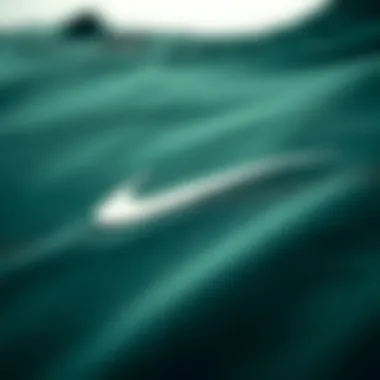 Dark green Nike crew neck showcasing its unique fabric texture