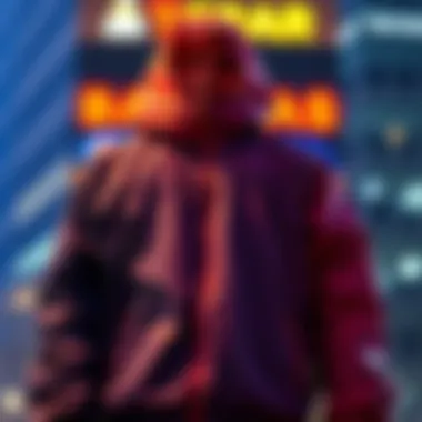 Illustration of reversible windbreaker showcasing its dual design