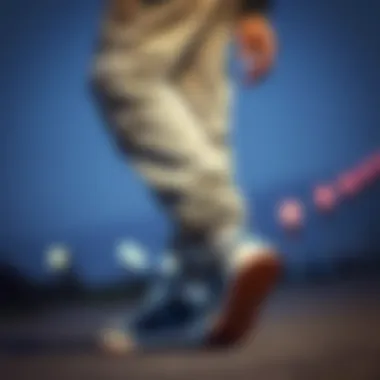 Fashion Fusion: Gray Cargo Sweatpants and Skate Shoes Stylish combination of gray cargo sweatpants with skate shoes