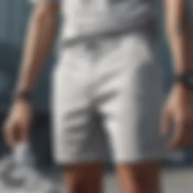 Styled Light Grey Nike Shorts Light grey Nike shorts styled with various skate accessories.