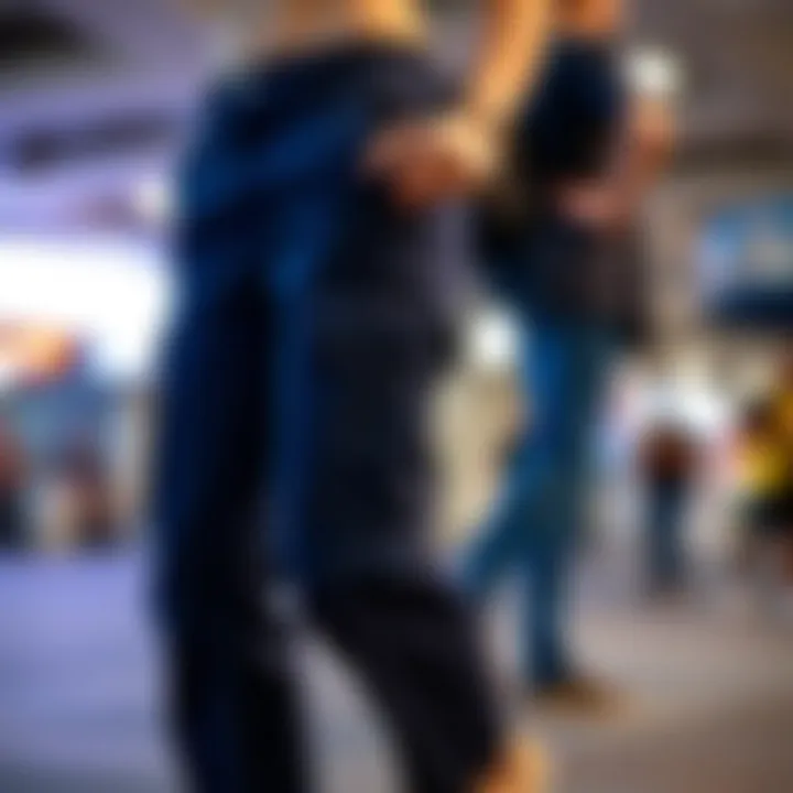 Navy blue Dickies pants styled for casual and formal settings