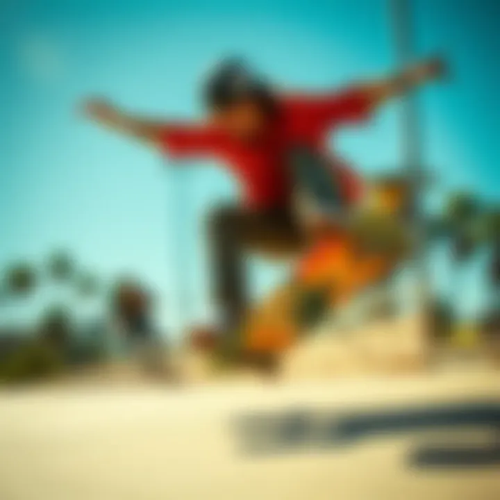 A dynamic skateboarding scene highlighting innovation