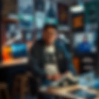 The founder of DC Shoes in a creative workspace