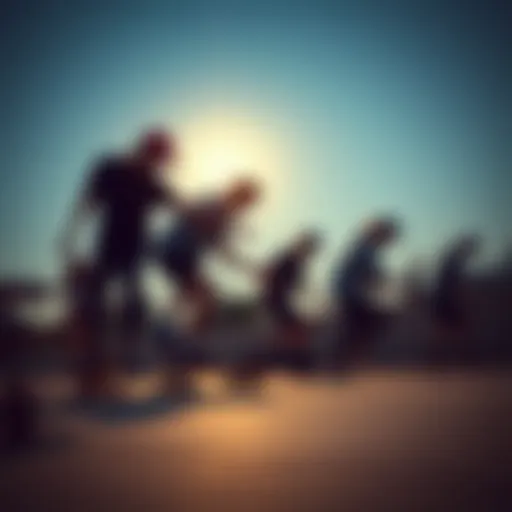 An artistic representation of skate culture evolution