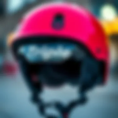 Close-up of the unique features of a Triple 8 helmet