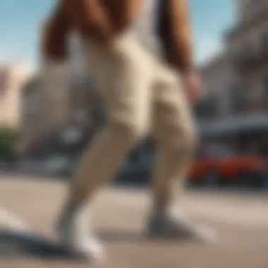 Styling Tips for Chino Pants A stylish outfit featuring chinos paired with a casual shirt and sneakers