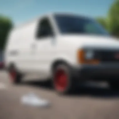 Price Insights on White Vans A close-up of a price tag on a white van for sale