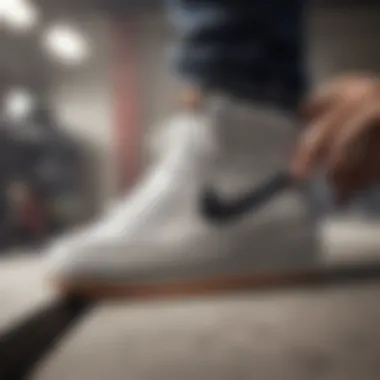 Practical Use of Crease Protectors in Sneaker Care User applying crease protector to a sneaker