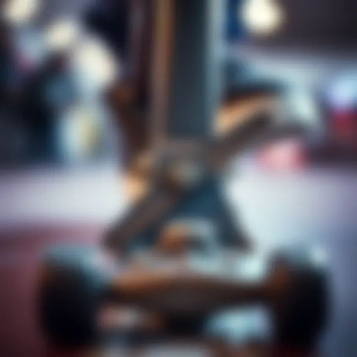 Close-up of a skate tool used for adjusting wheels.