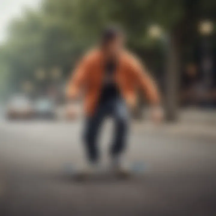 A skateboarder wearing a Nixon watch while performing a trick.