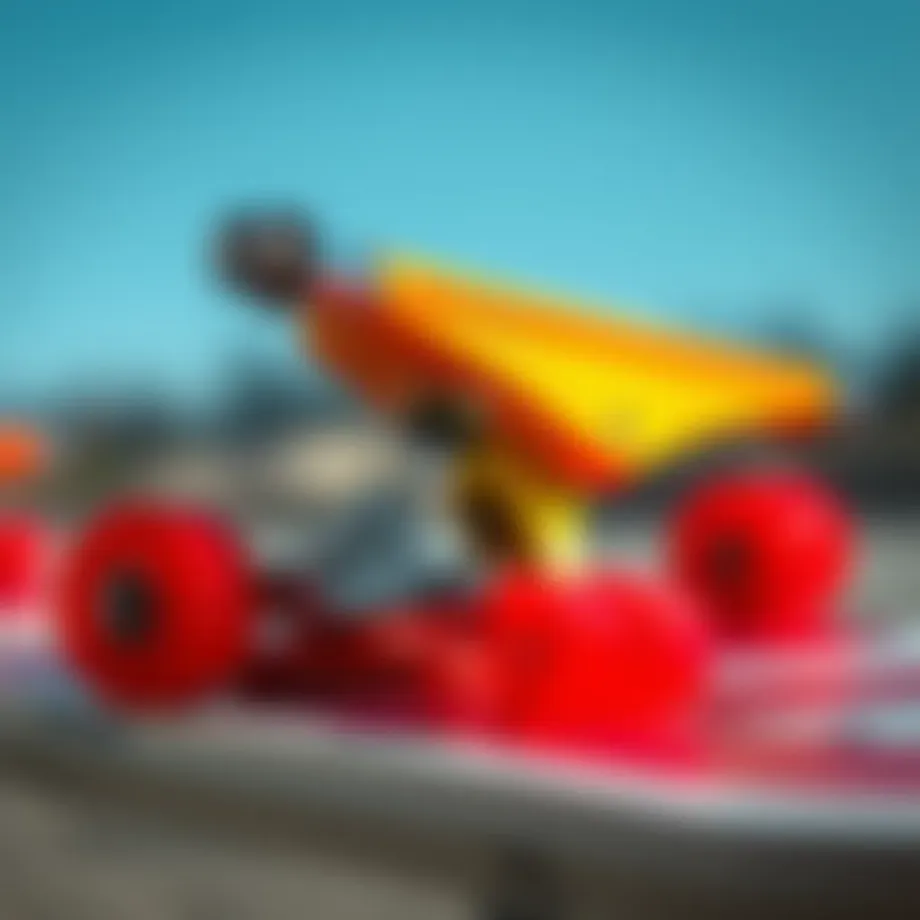 A close-up view of Royal skate truck showcasing its unique design features.