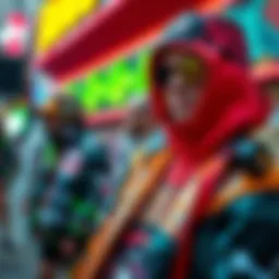 Urban fashion inspired by skate culture featuring vibrant streetwear designs