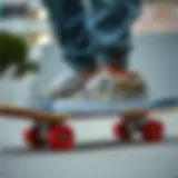 Stylish Vans animal print slip-ons on a skateboard