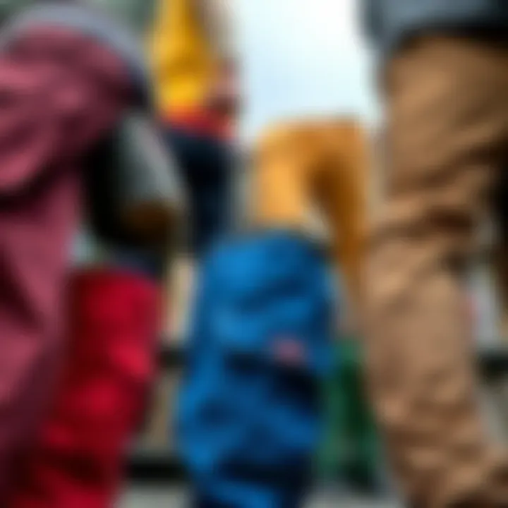 Diverse Styles and Colors Variety of Vans cargo pants colors and styles displayed