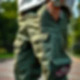 Innovative Pocket Designs Close-up view of Vans cargo pants showcasing unique pocket designs