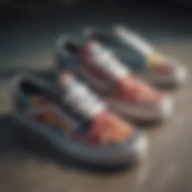 Unique Design Features of Vans Low Skate Shoes Close-up of Vans low skate shoes showcasing unique design details