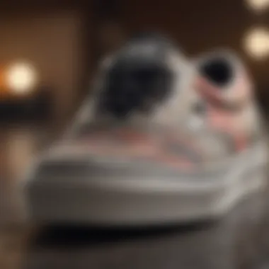 Detailed Look at Vans No Show Design Close-up view of Vans No Show shoes showcasing their unique design and material texture