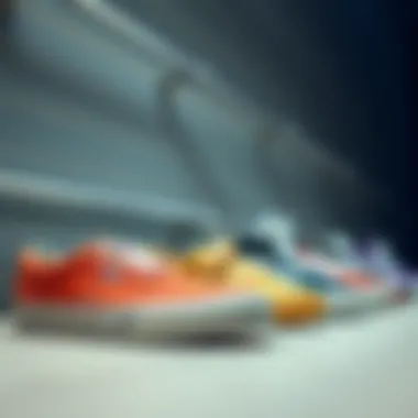 Historical timeline illustrating the evolution of Vans footwear.