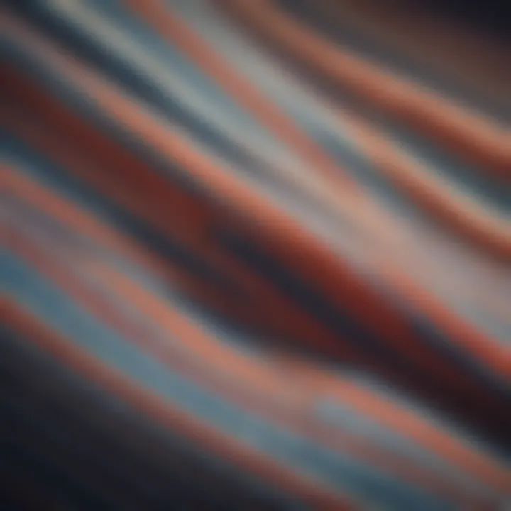 Close-up of Vans striped shirt fabric details