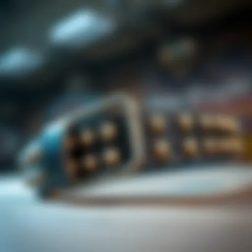 Detailed view of a Vans studded belt showcasing its unique design