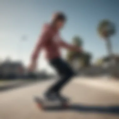 A skater performing tricks while wearing a Vans sweater hoodie