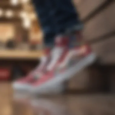 Stylish Sneakers at Vans Tanger Outlet A close-up of stylish Vans sneakers that reflect current skate trends