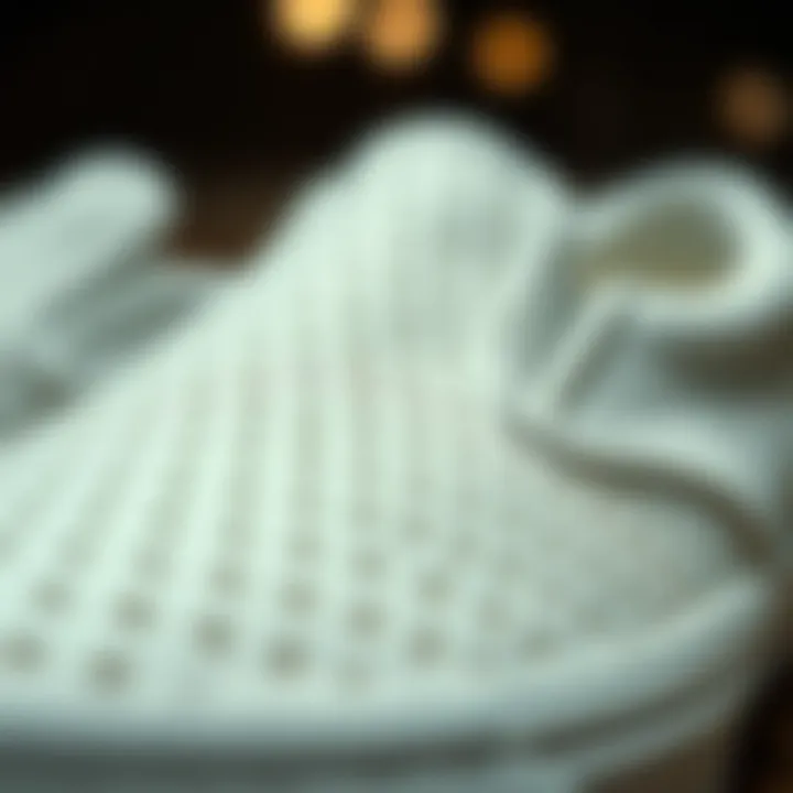 Close-up of the perforated design showcasing breathability and texture