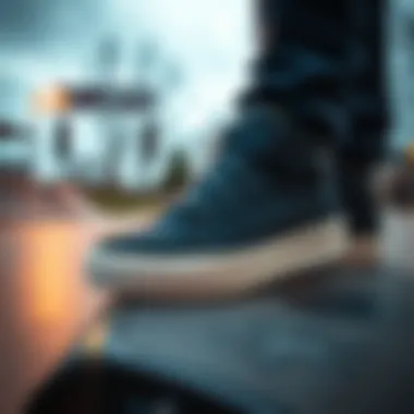 Velcro shoes in a skate park environment