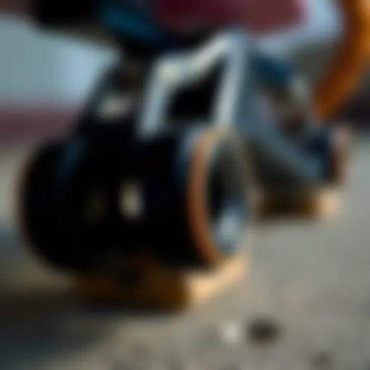 Close-up of the bushings on a Venture High Truck