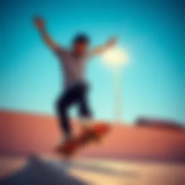 Skater demonstrating different styles using Venture High Trucks