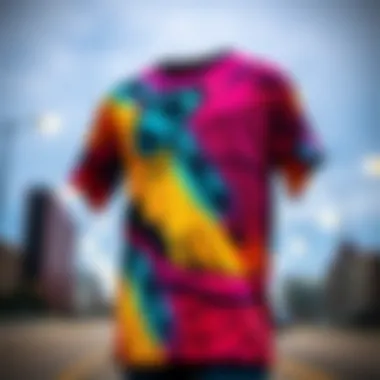 A vibrant shirt showcasing a unique artistic design inspired by skate culture