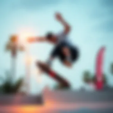 Skater performing tricks with Volcom Solver gear