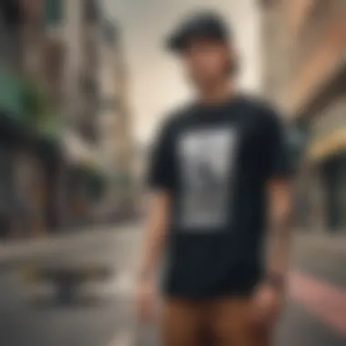 Sustainable Graphic Tees for Skateboarding A collection of sustainable graphic tees designed for skateboarders
